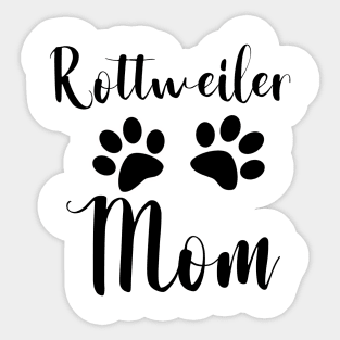 Rottweiler Mom Paw Prints Graphic Design Sticker